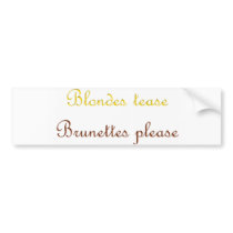 Blondes&Brunettes bumper stickers by Moondial Blondes&Brunettes bumper stickers