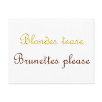 Blondes&Brunettes postcards