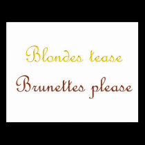Blondes&Brunettes postcards