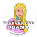 Blondes for Obama Stickers by obama_2008 Blondes for Obama Stickers