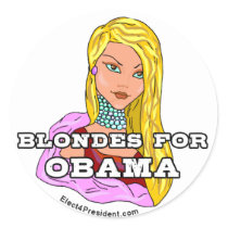 Blondes for Obama Stickers by obama_2008 Blondes for Obama Stickers