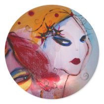 "Blondie & I" Round Stickers
