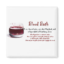 Blood Bath drink recipe magnets by VampOut Blood Bath drink recipe magnets