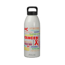 Blood Cancer Awareness Collage Reusable Water Bottles