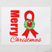 Blood Cancer Awareness Merry Christmas Ribbon Full Color Flyer