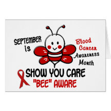 Blood Cancer Awareness Month Bee 1.1 Greeting Card
