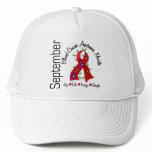 Blood Cancer Awareness Month Flower Ribbon 1 Hats