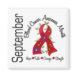 Blood Cancer Awareness Month Flower Ribbon 1 Refrigerator Magnets