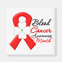 Blood Cancer Awareness Month Flower Ribbon Refrigerator Magnet