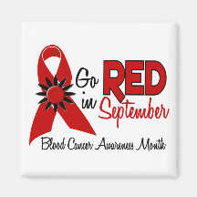 Blood Cancer Awareness Month Flowers 2 Refrigerator Magnets