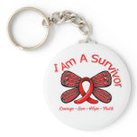 Blood Cancer Butterfly I Am A Survivor Key Chains