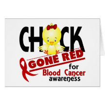 Blood Cancer Chick Gone Red 2 Cards