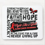 Blood Cancer Collage - Fight Like a Girl mousepads