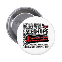 Blood Cancer Collage - Fight Like a Girl Pins