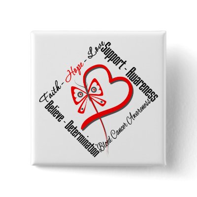 Blood Cancer Faith Hope Love Butterfly Pins by cancerapparel