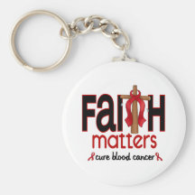 Blood Cancer Faith Matters Cross 1 Keychain