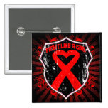 Blood Cancer Fight Like A Girl Armor buttons
