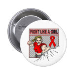 Blood Cancer Fight Like A Girl Punch buttons
