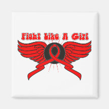 Blood Cancer Fight Like A Girl Wings Magnet