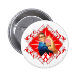 Blood Cancer Fight Rosie The Riveter buttons