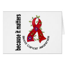 Blood Cancer Flower Ribbon 3 Cards
