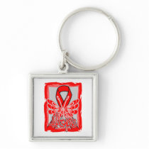 Blood Cancer Hope Butterfly Portrait Keychains
