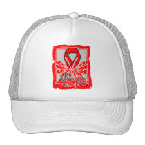 Blood Cancer Hope Butterfly Portrait Trucker Hat