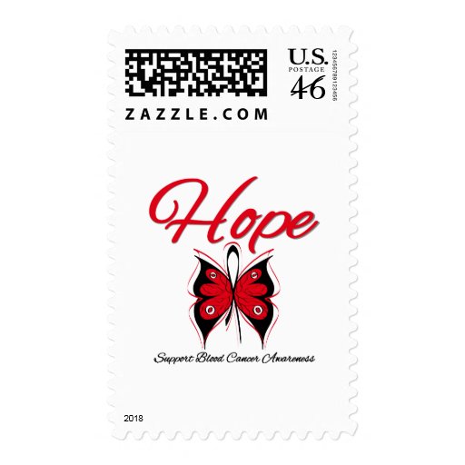 Blood Cancer Hope Butterfly Ribbon Postage