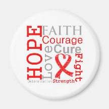 Blood Cancer Hope Faith Motto Refrigerator Magnet
