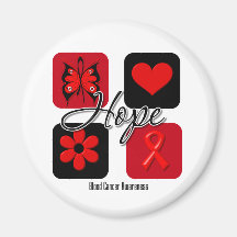 Blood Cancer Hope Love Inspire Awareness Fridge Magnets