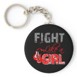 Blood Cancer Ribbon Gloves Fight Like a Girl keychains