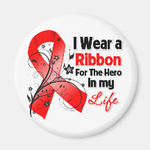 Blood Cancer Ribbon Hero in My Life Refrigerator Magnet