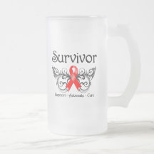 Blood Cancer Survivor Floral Deco Mugs