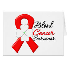 Blood Cancer Survivor Flower Ribbon Cards