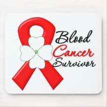 Blood Cancer Survivor Flower Ribbon Mouse Mat