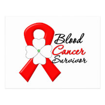Blood Cancer Survivor Flower Ribbon Postcard