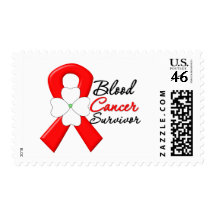 Blood Cancer Survivor Flower Ribbon Stamps