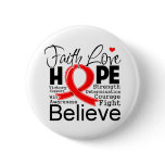 Blood Cancer Typographic Faith Love Hope Pin