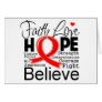 Blood Cancer Typographic Faith Love Hope Greeting Cards