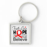 Blood Cancer Typographic Faith Love Hope Key Chain