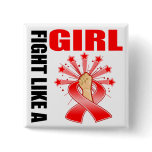 Blood Cancer Victory Fight Like A Girl Pin