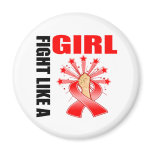 Blood Cancer Victory Fight Like A Girl Fridge Magnets