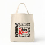 Blood Cancer Warrior Collage Canvas Bag