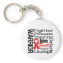 Blood Cancer Warrior Collage Keychains