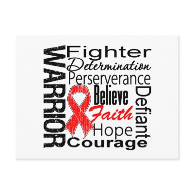 Blood Cancer Warrior Collage Postcard by giftsforawareness