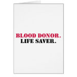Blood Donor. Life Saver. Card