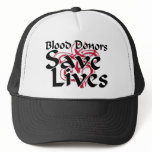 Blood donors save lives mesh hat