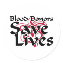 Blood donors save lives stickers