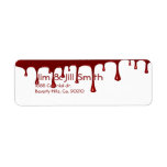 Blood Drip Custom Return Address Label