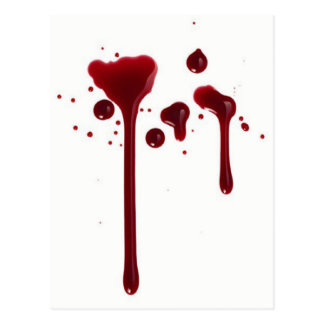 Blood Dripping Cards, Blood Dripping Card Templates, Postage